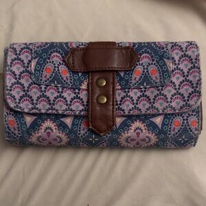 Mossimo Supply Co. Blue and Pink Patterned Wallet